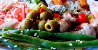 Recipe of Green beans with tomato and ham