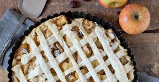 Receta de Kuchen de manzana con crema pastelera