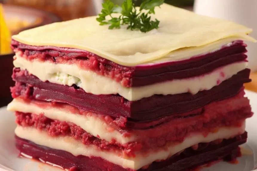 Recipe of Beetroot lasagna