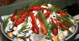 Recipe of Dill seafood in mustard sauce