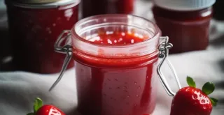 Recipe of Fresh strawberry jam for panacota