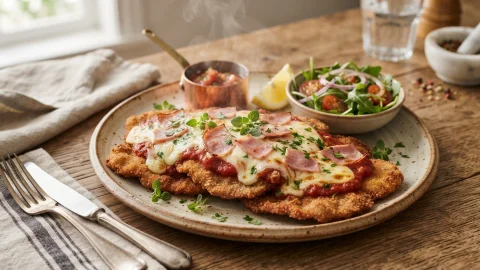 Milanesa napolitana: receta argentina crujiente con jamón y queso
