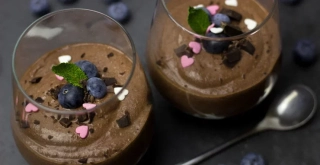 Receta de Mousse de chocolate saludable en monsieur cuisine connect.