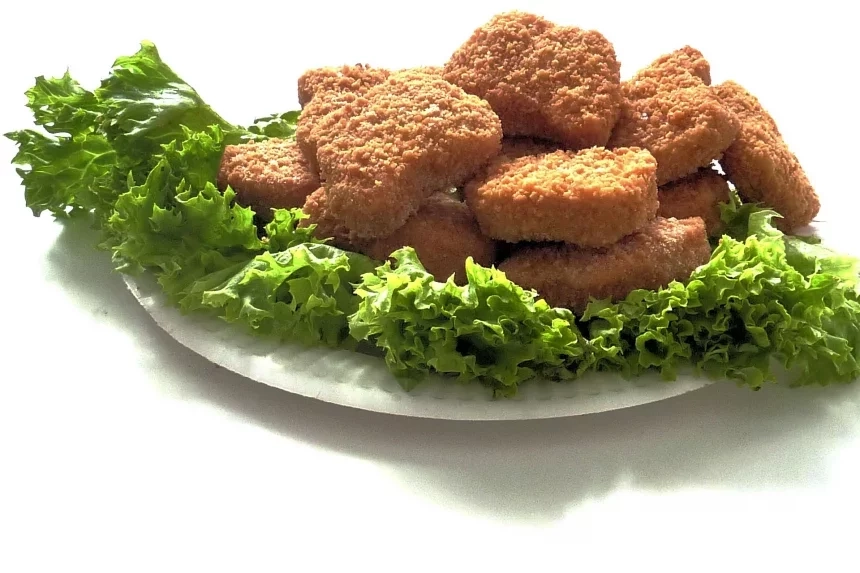 Receta de Nuggets de pollo asado y verduras