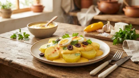 Papa a la huancaína: receta peruana de papas con salsa huancaína cremosa