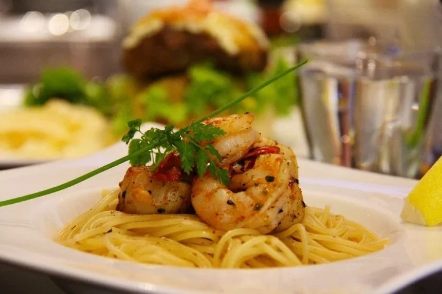 Receta de Pasta con camarones al ajo