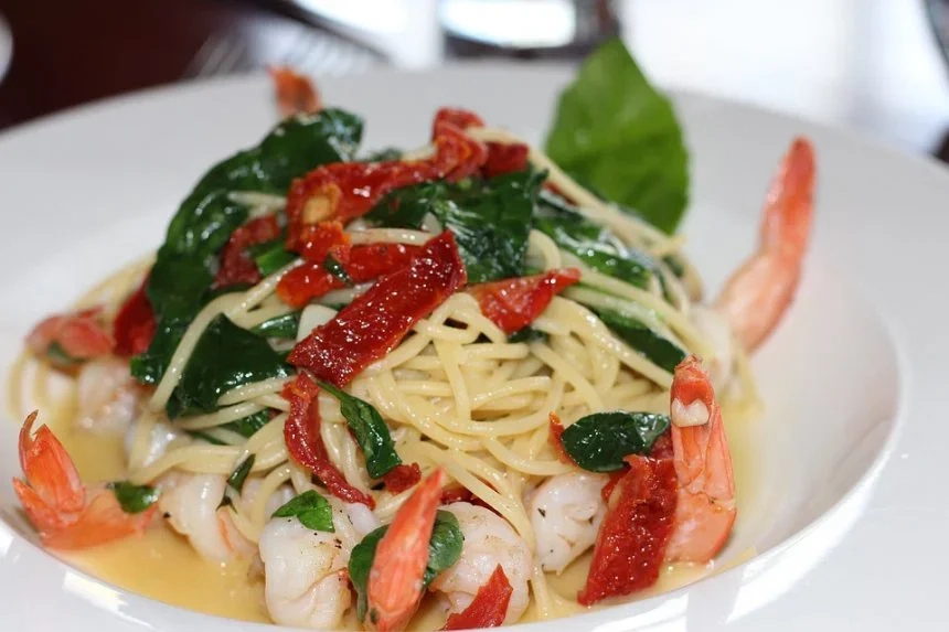 Receta de Pasta con langosta y champiñones