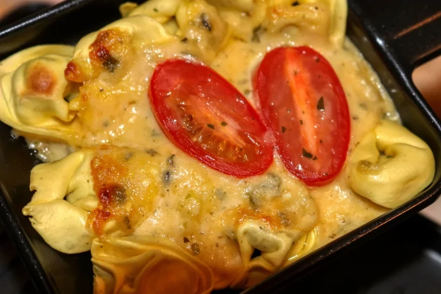 Receta de Pasta gratinada con sobras de vieiras rellenas