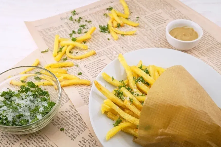 Recipe of French fries with Parmesan