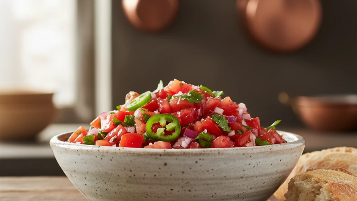 Pebre with a stalk of a nape