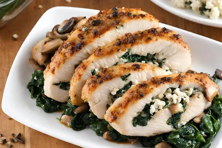 Recipe of Mushroom and Spinach Stuffed Chicken Breast