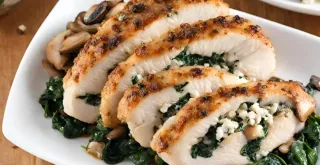 Recipe of Mushroom and Spinach Stuffed Chicken Breast