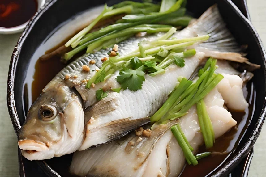 Receta de Pescado con Jengibre y Cebolla de Verdeo