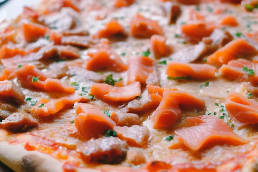 Receta de Pizza de salmón