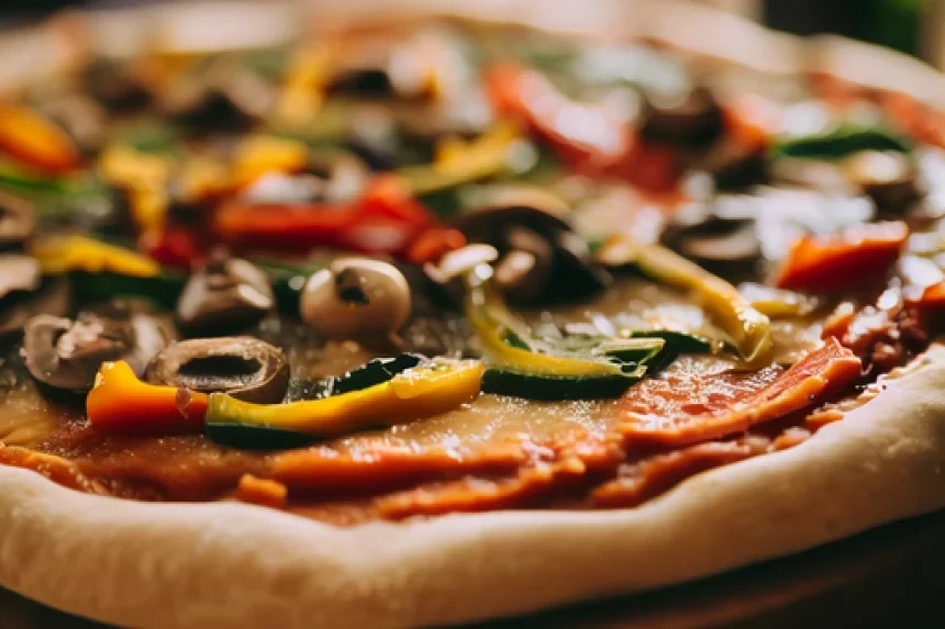 Receta de Pizza vegetariana con masa filo.