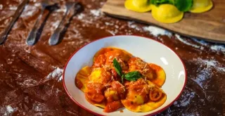 Recipe of Ravioli with chicken stew