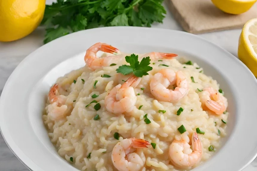 Receta de Risotto con Limón y Camarones