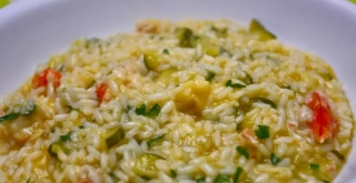 Receta de Risotto de ajo negro y gran padano