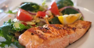 Recipe of Baked salmon with vegetables