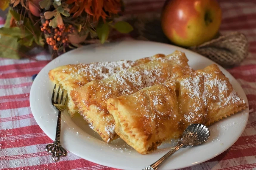 Recipe of Puff pastry bags filled with camembert-pepper jam.