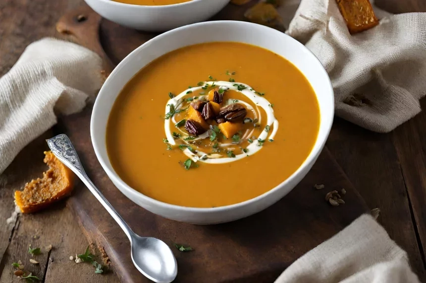 Receta de Sopa de Calabaza Butternut Asada