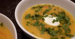 Receta de Sopa de lentejas y curry