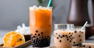 Recipe of Thai Iced Tea with Boba (Bubble Tea)