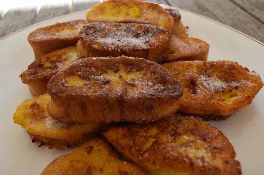 Receta de Torrijas francesas (pain perdu). receta de aprovechamiento.