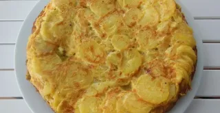 Receta de Tortilla de patatas vegana