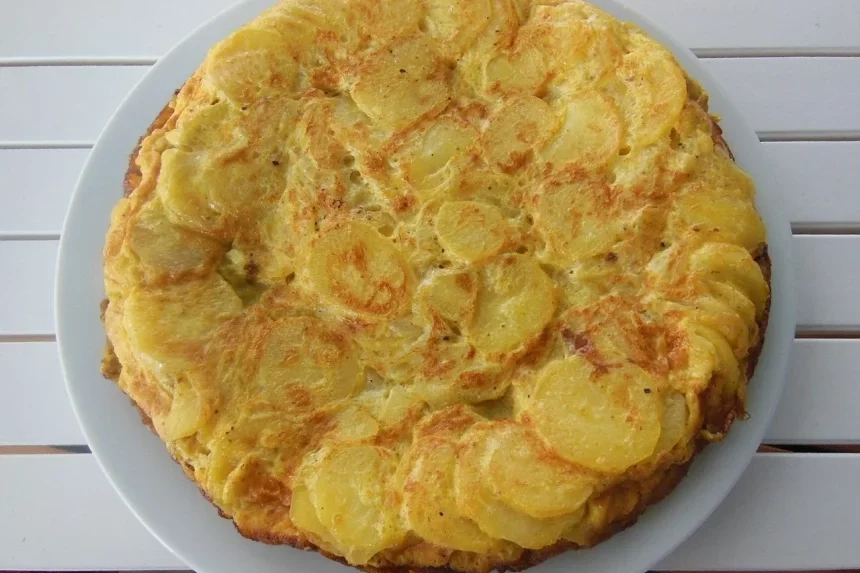 Receta de Tortilla de patatas vegana