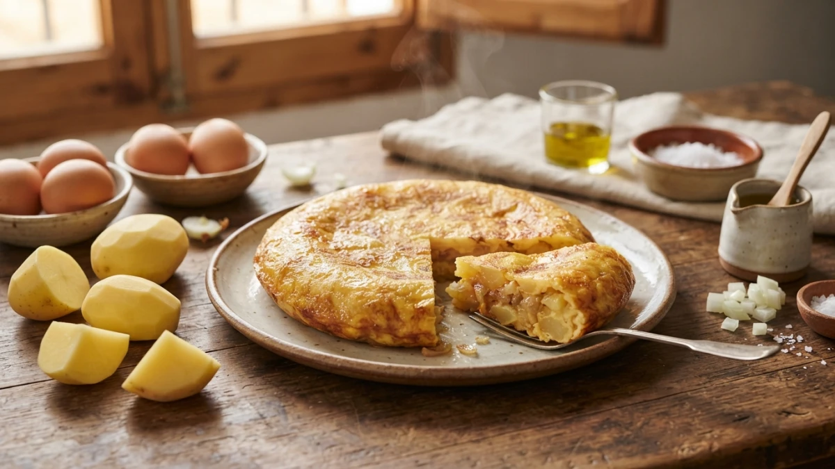 Receta de Tortilla española de patatas: receta jugosa y fácil paso a paso