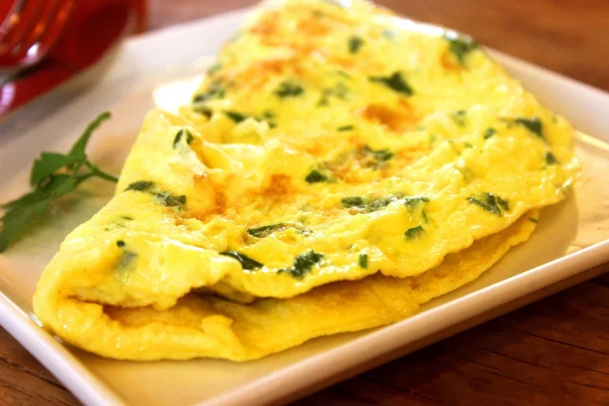 Receta de Tortilla francesa con espinaca