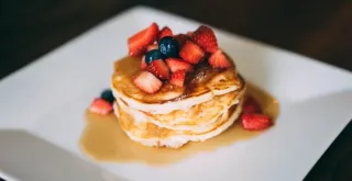 Recipe of Strawberry pancakes.