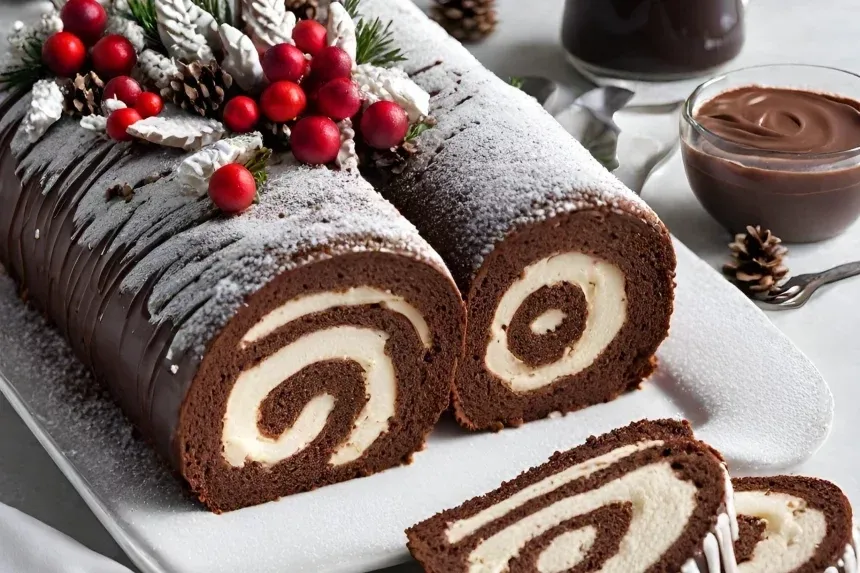 Recipe of Yule Log Cake (Bûche de Noël)